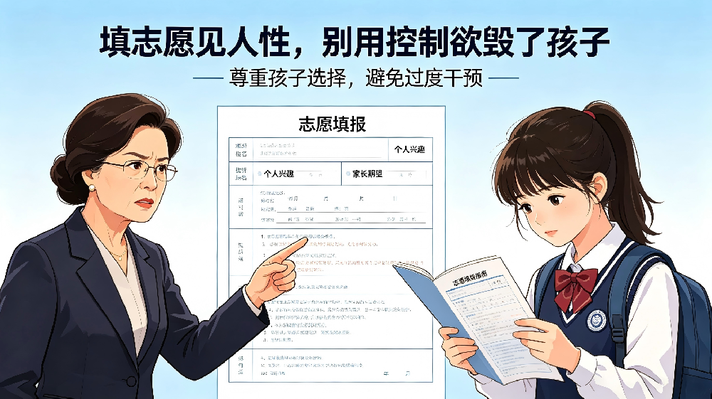 和之时:填志愿见人性,别用控制欲毁了孩子